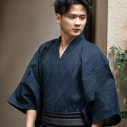 Kimono Homme Japonais Bleu