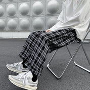 Pantalon à Carreau Noir
