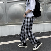 Pantalon à Carreau Noir