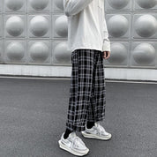 Pantalon à Carreau Noir
