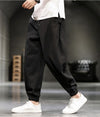 Pantalon Japonais Blanc Décontracté (Coton Pantalon Japonais Blanc Décontracté (Coton