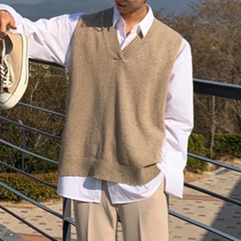 Pull Sans Manches Homme Vintage