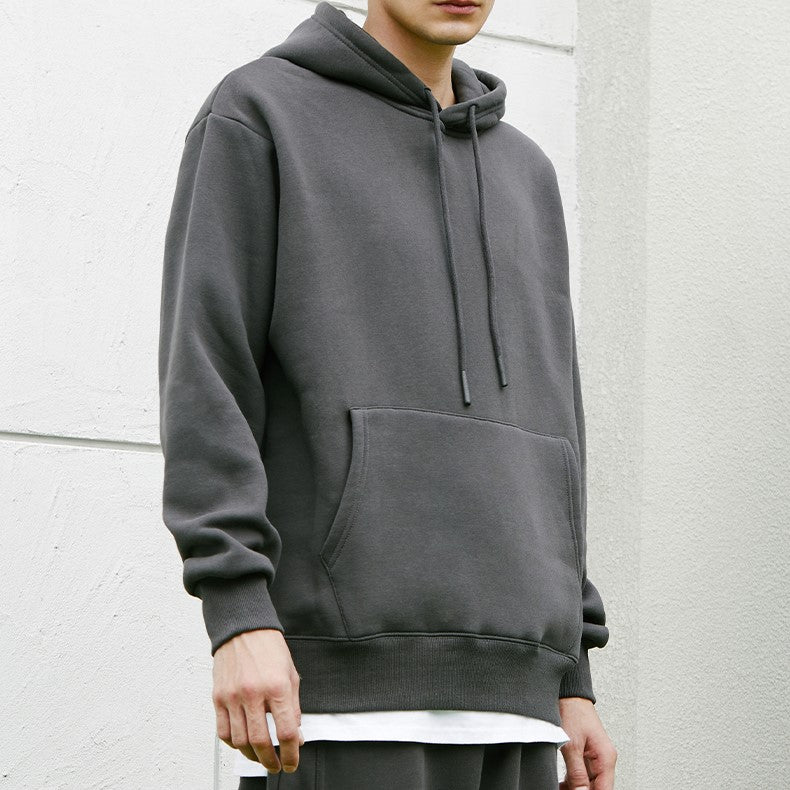 Sweat à Capuche Streetwear Coréen Noir Avec Zip Et Col - Taille M Oversize - Neuf