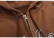 Sweat Zip Marron