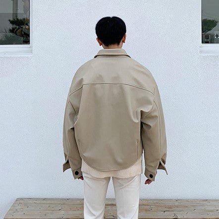 Veste En Cuir Beige