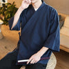 Veste Kimono Traditionnel Bleu