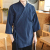 Veste Kimono Traditionnel Bleu