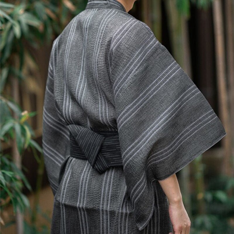 Yukata Homme Japonais Traditionnel Rayé